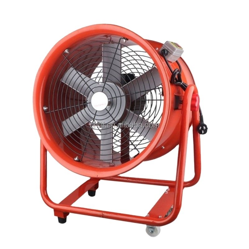 16inch 400mm2900rpm Automation Axial Industrial Movable Metal Blowers Fans Ventilators with Ductings Hoses for Welding Tools